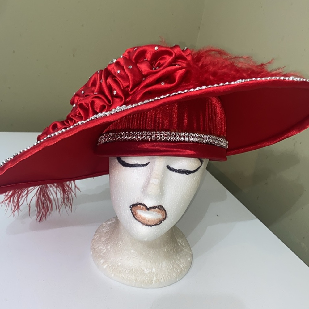 Fabulous Red Church/Dress/Kentucky Derby Hat by Ms. Divine